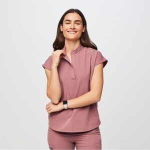 Rafaela Oversized Scrub Top Figs (Small) Mauve